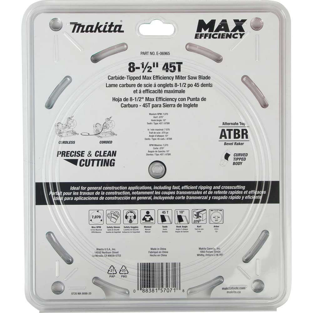 Makita E-06965 Max Efficiency 8-1/2